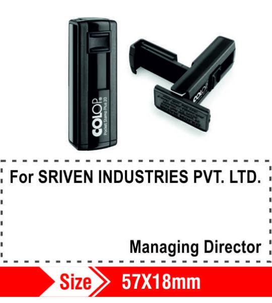 Colop Self ink Pocket Stamp 57x18mm 10